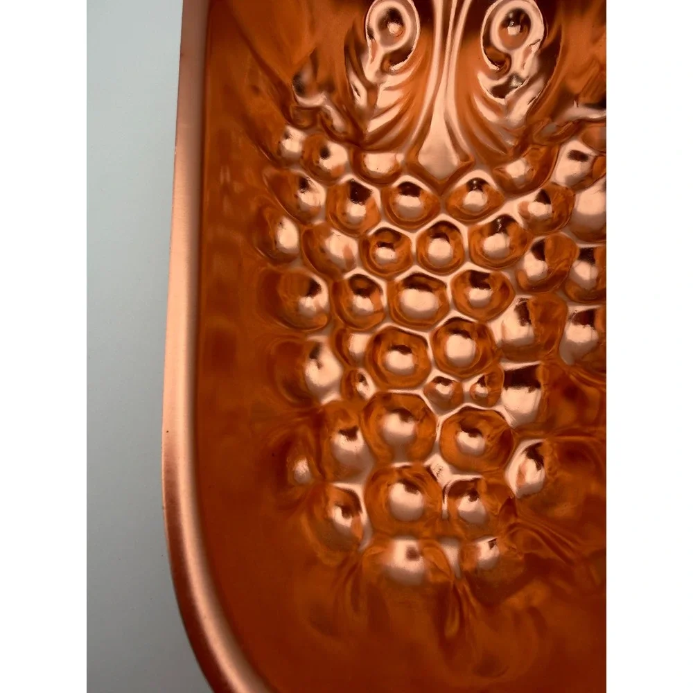 Vintage Copper Grape Cluster Gelatin Cake Mold Wall Hanging‎ Decor H066